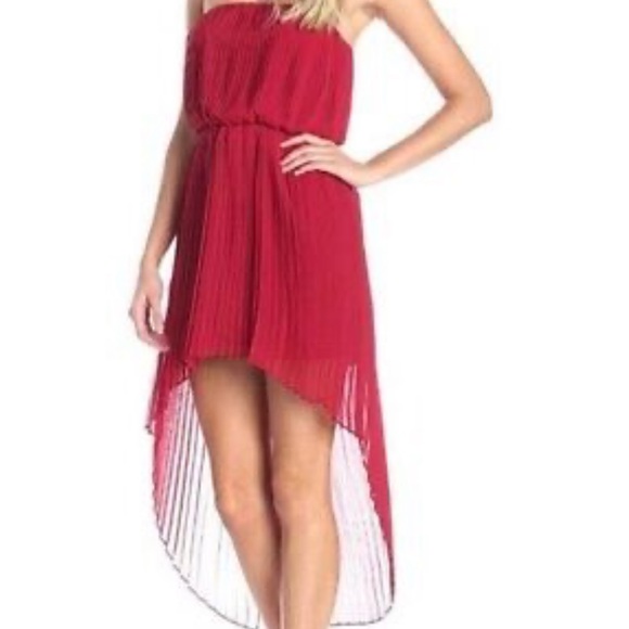 BCBG Pink Strapless Tube Hi Low Dress Women's Size XSmall - Picture 3 of 3